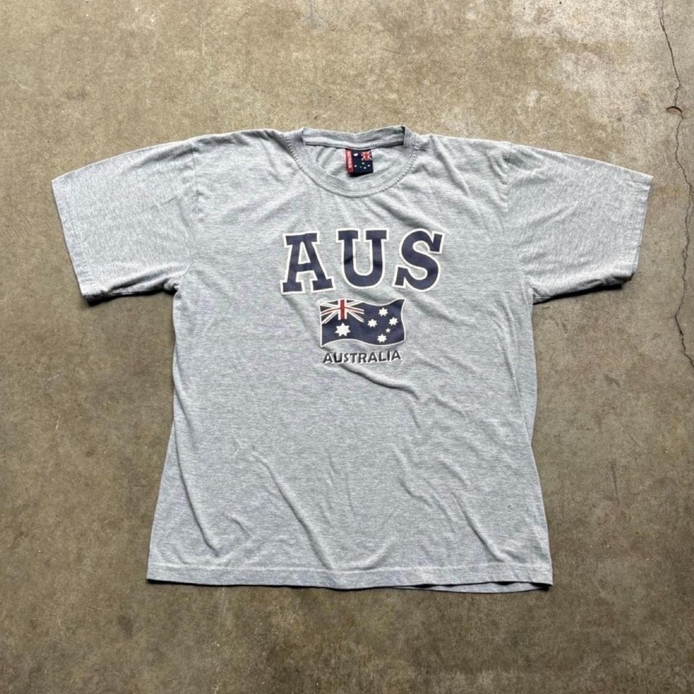 Vintage 90s Grey Australia flag t-shirt   Men's size XL